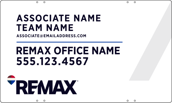 Reflective Associate Name, Team Name Sign Panel, 18h x 30w, Steel